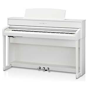Kawai CA701 Digital Piano in Satin White  title=