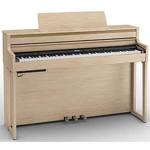 Roland HP704 Digital Piano in Light Oak  title=