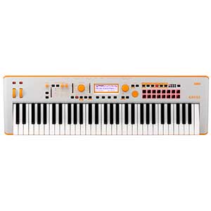 Korg Kross 2 61 Key Synthesizer Workstation in Gray Orange  title=