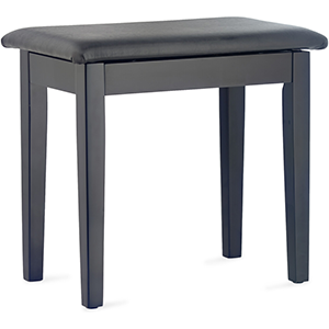 Stagg PBF23 BKM Piano Bench With Black Vinyl Top And Storage Compartment in Matt Black