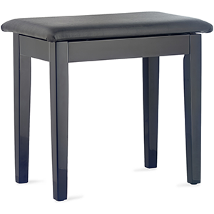 Stagg PBF23 BKP Piano Bench With Black Vinyl Top And Storage Compartment  in Polished Black