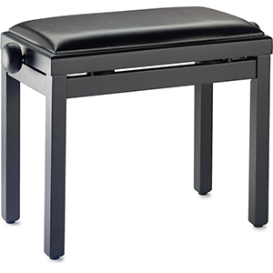  PBF39 BKM Rise And Fall Piano Bench With Black Vinyl Top in Matt Black