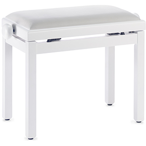 Stagg PBF39 WHM VWH Rise And Fall Bench With White Velvet Top in White