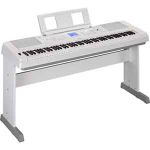 Yamaha DGX660 Digital Piano in White  title=