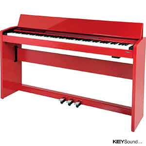 Roland F120R Digital Piano in Polished Red  title=