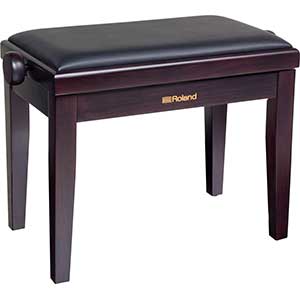 Roland RPB-200 Adjustable Piano Bench with Cushioned Seat in Rosewood
