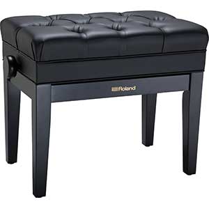 Roland RPB-500 Adjustable Piano Bench with Storage Compartment in Black