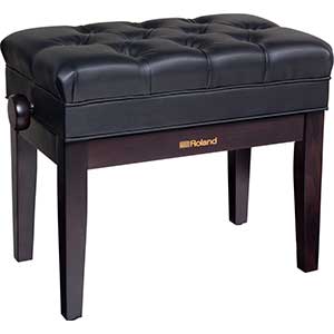 Roland RPB-500 Adjustable Piano Bench with Storage Compartment in Rosewood